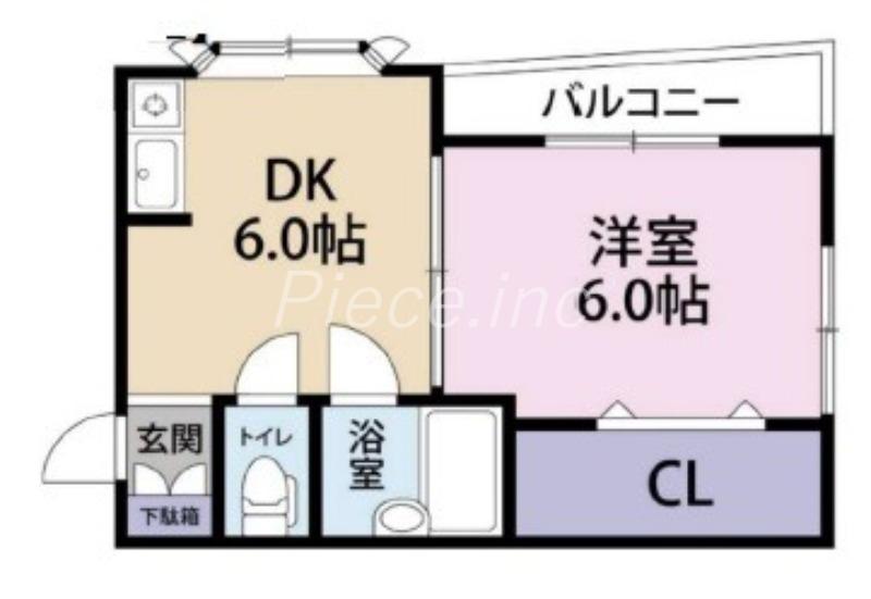 MS DANDY(1DK/4階)の間取り写真