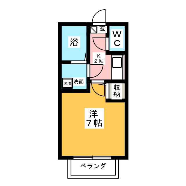 アリオック(1K/2階)の間取り写真