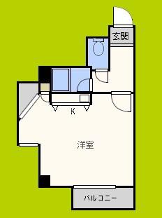 ビジタル湊町7(ワンルーム/5階)の間取り写真
