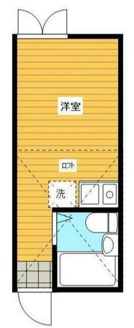ラ・フルール(ワンルーム/1階)の間取り写真