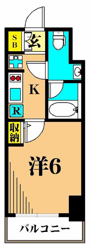 アーバネックス南品川(1K/13階)の間取り写真