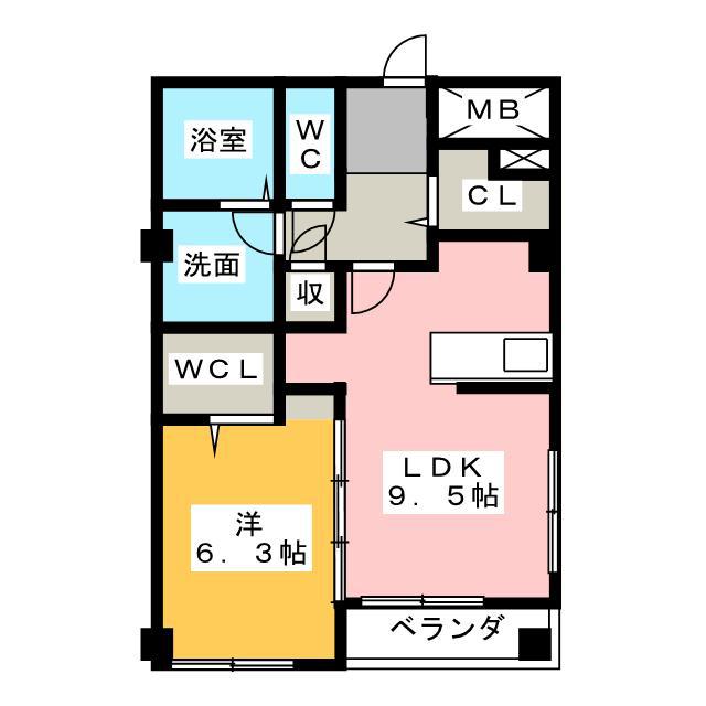 LALBA DI SECOND(1LDK/3階)の間取り写真