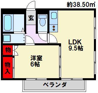 THE SQUARE・ORIO RESIDENCE(1LDK/3階)の間取り写真