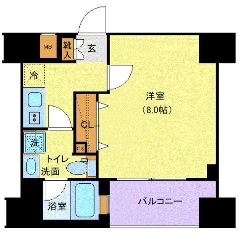 MASTERMIND JUBAN(1K/7階)の間取り写真