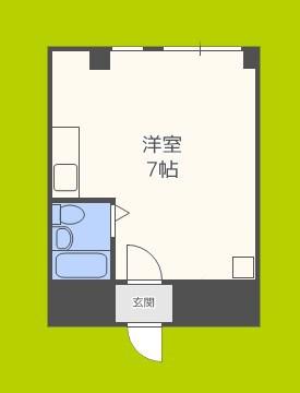 大宝小橋ロイヤルハイツ(ワンルーム/2階)の間取り写真