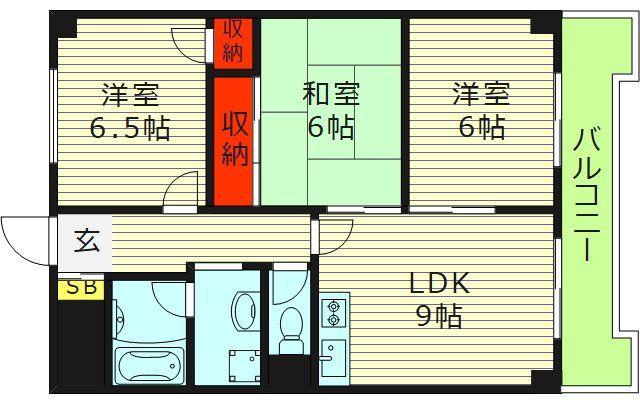 メゾンエスポアール(3LDK/1階)の間取り写真
