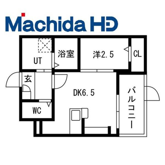 西湊町エヌエム・セント(1DK/4階)の間取り写真