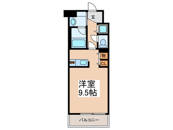 フラリッシュ東大成(ワンルーム/3階)の間取り写真