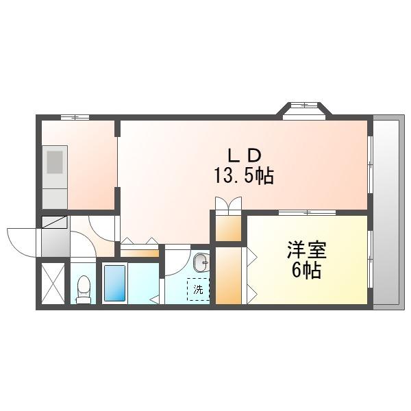 ハイムシャルマン(1LDK/3階)の間取り写真