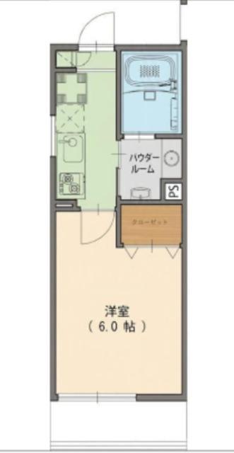 フラシア蒲田(1K/1階)の間取り写真