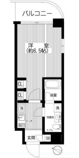 グリフィン横浜・桜木町駅前弐番館(1K/2階)の間取り写真