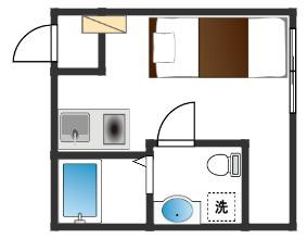 SMART RESIDENCE IOTELE 初台(ワンルーム/4階)の間取り写真