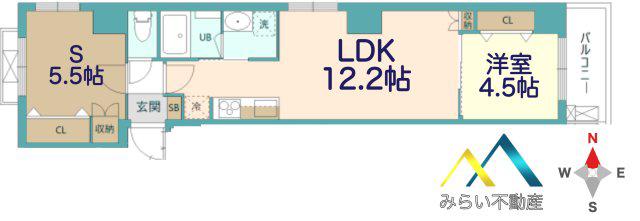 GRAND-MERE横浜大口(1SLDK/5階)の間取り写真