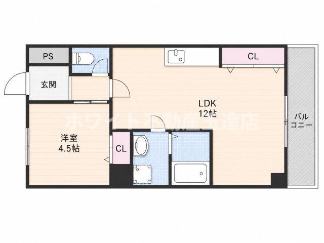 ファイブコート(1LDK/2階)の間取り写真