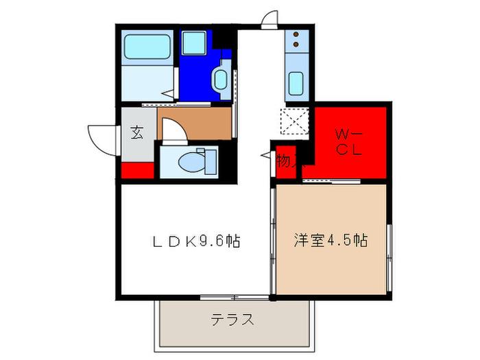 ラフィネ(1LDK/3階)の間取り写真