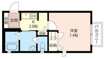 グリーンネスト綱島西(1K/2階)の間取り写真
