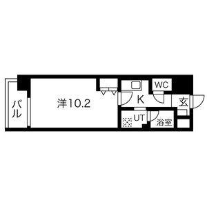ヒルズ新栄2号館(1K/6階)の間取り写真