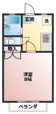 須田 ハイツ(1K/1階)の間取り写真