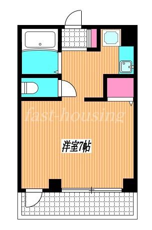ワイズコート(1K/1階)の間取り写真