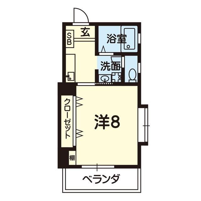 ジョイコートS(1K/3階)の間取り写真