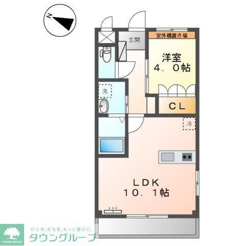 エトワール大和田(1LDK/3階)の間取り写真