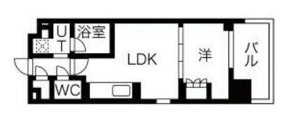 エヌズパークレジデンス新宿御苑(1LDK/13階)の間取り写真