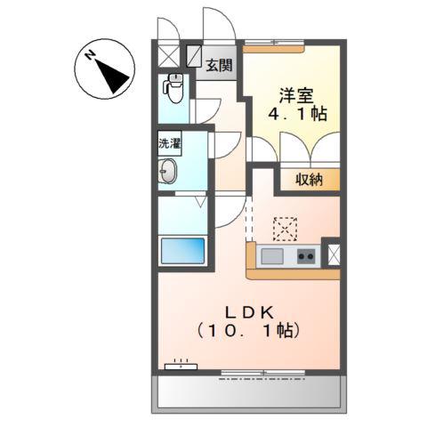 ライブリーレジデンス(1LDK/1階)の間取り写真