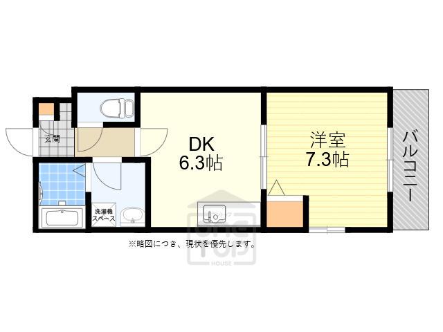 ロージエットコート2(1DK/1階)の間取り写真