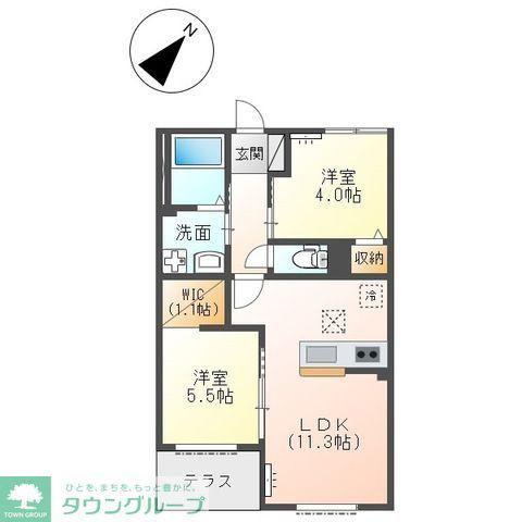 エスポワール ESPOIR(2LDK/3階)の間取り写真