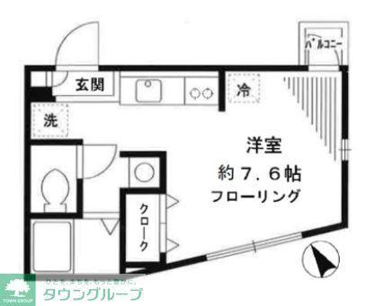MS FLAT(ワンルーム/2階)の間取り写真
