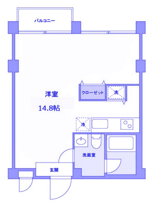 元住吉アートフラッツ(ワンルーム/2階)の間取り写真
