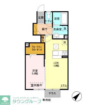 DH-CREA(1LDK/1階)の間取り写真