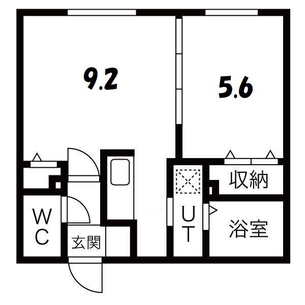LA LUCE南郷(1LDK/4階)の間取り写真
