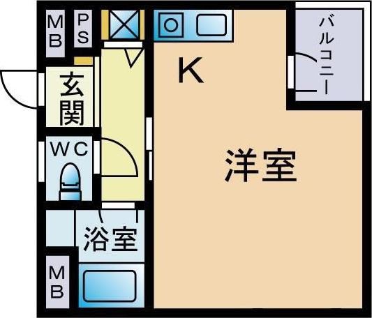 Mビル(ワンルーム/3階)の間取り写真