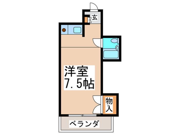 ヴィレッジ雅(ワンルーム/4階)の間取り写真