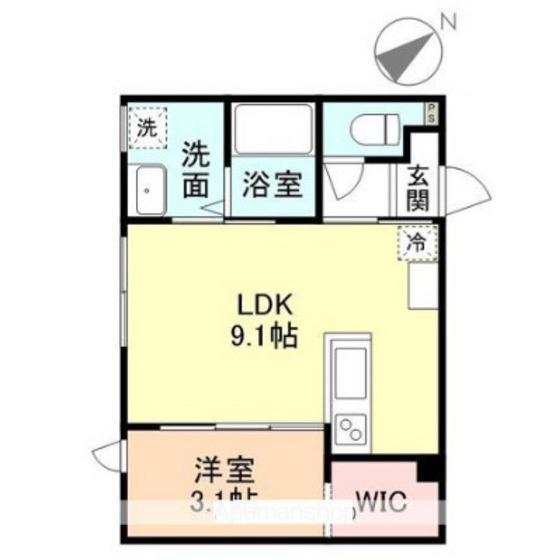 REPOT(1LDK/1階)の間取り写真