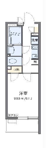 クレイノホクレレ エルア(1K/1階)の間取り写真