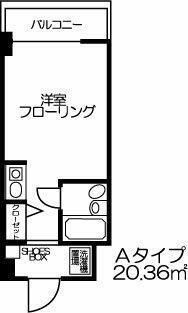 ルミエール白楽(ワンルーム/3階)の間取り写真