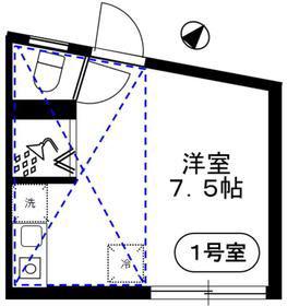 IL ROSSO 町屋(ワンルーム/1階)の間取り写真
