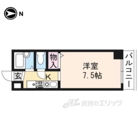 リベーラ塩屋(1K/2階)の間取り写真