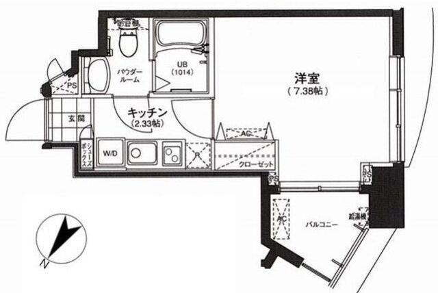 サウンドおしあげ(1K/8階)の間取り写真
