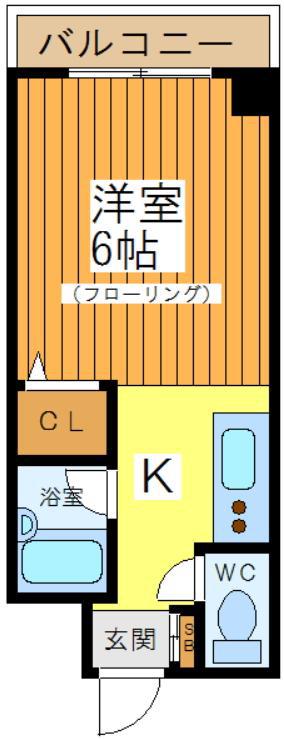 アーバンパレス赤堤(1K/1階)の間取り写真