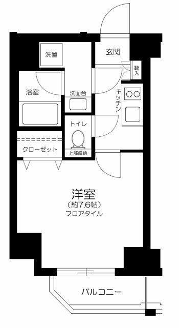 グラントゥルース本郷(1K/4階)の間取り写真