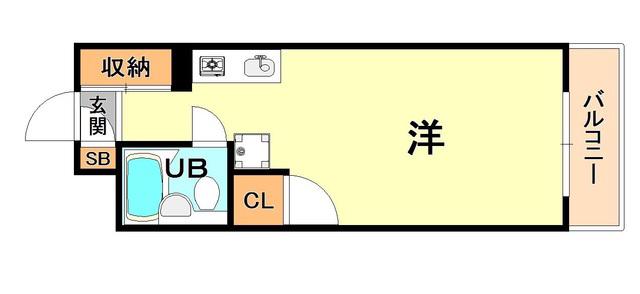 藤和シティコープ本山(ワンルーム/2階)の間取り写真