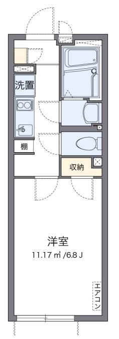 MIKI西新宿(1K/1階)の間取り写真