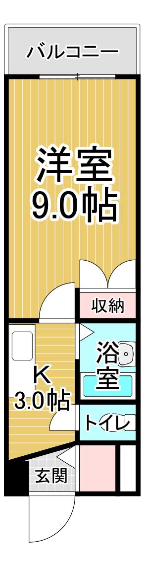 アーバンネクスト(1K/7階)の間取り写真
