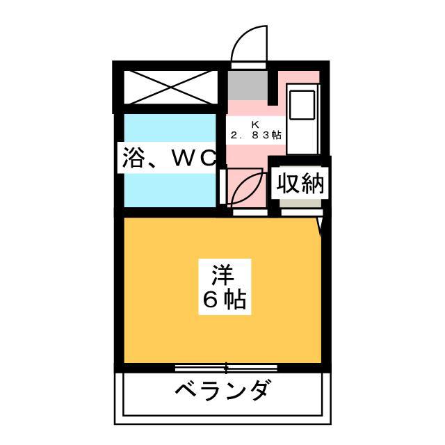 ソフィアフラット(1K/2階)の間取り写真