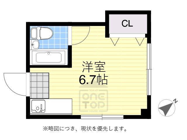 中ノ島サンプラザ(ワンルーム/3階)の間取り写真
