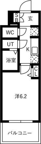 メイクスアート黒川(1K/7階)の間取り写真