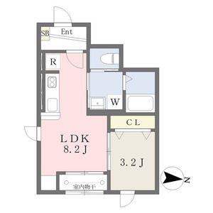 グランメールIG(1LDK/1階)の間取り写真